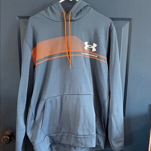 Under Armour gray Hoodie with Orange Accents